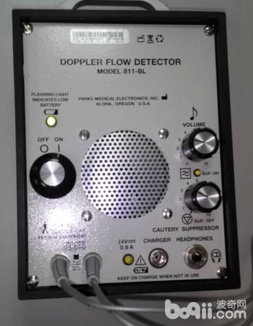 多普勒血壓計的控制按鈕，可接聽到聲音、調節聲音大小，控制開關等。