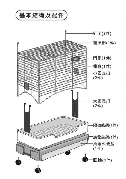 祖莉（Jolly JP89）龍貓籠安裝示意圖。